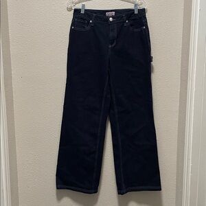 Juicy Couture Jeans "Abbot” Y2K High Rise Wide Leg Carpenter Bedazzled Sz 11/30